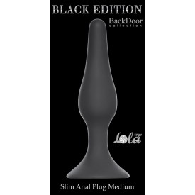 Серая анальная пробка Slim Anal Plug Medium - 11,5 см.