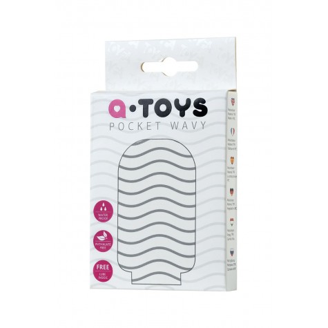 Белый мастурбатор A-Toys Pocket Wavy