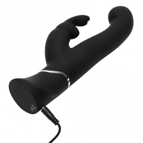 Черный вибратор-кролик G-Spot Stroking Vibrator - 24,2 см.