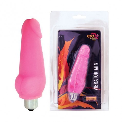 Розовый мини-вибратор Vibrator Mini - 9,5 см.